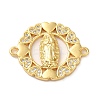 Religion Brass Pave Clear Cubic Zirconia Connector Charms FIND-Z041-13C-1