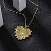 Brass Micro Pave Clear Cubic Zirconia Heart Pendant Necklaces for Women LS-NJEW-S438-07B-G-2