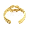 Real 18K Gold Plated 304 Stainless Steel Open Cuff Rings for Women RJEW-B061-01G-08-3