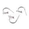 Non-Tarnish 304 Stainless Steel Half Hoop Earrings X-STAS-Z028-B02-P-2