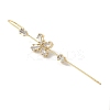 Brass Crystal Rhinestone Ear Wrap Crawler Hook Earrings for Women EJEW-C097-02G-01-2