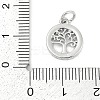 Brass Micro Pave Clear Cubic Zirconia Charms KK-G522-46P-2