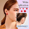 50Pcs 5 Size Resin Rose Flower Stud Earrings with 316 Stainless Steel Pins EJEW-TA0001-29-7