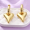 Heart Brass Hoop Earrings EJEW-D322-12G-01-1