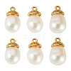 6Pcs Natural Cultured Freshwater Pearl Pendants PALLOY-TAC0174-2