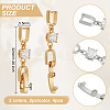 4Pcs 2 Colors Brass Watch Band Clasps KK-OC0001-53-2