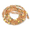Transparent Electroplate Glass Beads Strands GLAA-Q099-A01-13-2