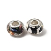 Printed Transparent Resin European Beads RESI-C063-03B-2