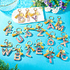 Alloy Resin Polygon Keychains KEYC-TADJ0002-03G-A-3