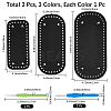 3Pcs 3 Styles PU Leather Knitting Crochet Bags Nail Bottom Shaper Pad DIY-CL0002-15-2