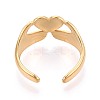 Adjustable Ion Plating(IP) 304 Stainless Steel Cuff Rings for Women RJEW-N052-11G-3