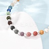 Chakra Natural Lava Rock Round Beaded Necklaces GG-CBA922D-05B-3