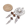 Mixed Gemstone Chip Big Pendants PALLOY-JF02294-4
