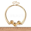 Iron Flower Link Choker Necklaces for Women NJEW-U046-02G-3
