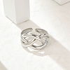304 Stainless Steel Cuff Rings for Women LS-RJEW-G338-25P-1