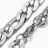 Trendy Men's 201 Stainless Steel Curb Chain Necklaces & Bracelets Sets SJEW-L186-03P-A-4