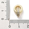 Brass Micro Pave Clear Cubic Zirconia Pendants ZIRC-L104-008G-3