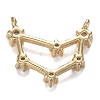 Brass Micro Clear Cubic Zirconia Charms ZIRC-F120-019G-06-2