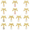 14Pcs 7 Colors Baking Paint Handmade Lampwork Crake Pendants PALLOY-TA00156-3