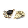 Glass Rhinestone Pendants FIND-TAC0017-07LG-09-2