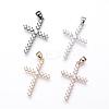 Brass Micro Pave Cubic Zirconia Pendants ZIRC-E108-10-NR-1
