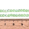 AB Color Plated Transparent Glass Beads Strands GLAA-G127-01-01L-2