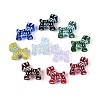 Dog Painted Glass Beads GLAA-T025-67M-01-1