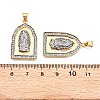 Brass Micro Pave Cubic Zirconia Pendants KK-T070-27G-3