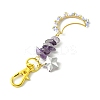 Moon Glass Seed Pendant Decorations HJEW-MZ00065-01-4