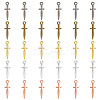 100Pcs 5 Colors Alloy Pendants TIBEP-GO0001-02-1