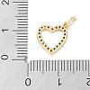 Rack Plating Brass Clear Cubic Zirconia Pendants KK-Z060-02G-01-3