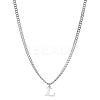 1Pc 304 Stainless Steel Letter Pendant Necklaces NJEW-LP0001-33L-P-1