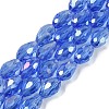 Transparent Electroplate Glass Beads Strands EGLA-N013-T10mm-B10-1