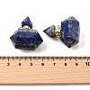 Natural Lapis Lazuli Perfume Bottle Pendants G-L623-08G-07-3