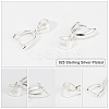 4Pcs Sterling Silver Ice Pick Pinch Bails for Pendant Making STER-PH0001-04-7