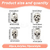 40Pcs 4 Styles Halloween Theme Tibetan Style Alloy Beads FIND-HY0003-85-2