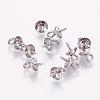 Tarnish Resistant 201 Stainless Steel Peg Bails Pendants for Half-driled Beads STAS-K148-12C-1