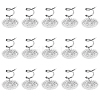60Pcs Clear Acrylic Flat Round Head Iron Twist Pins FIND-SP0004-66-1