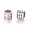 201 Stainless Steel Grooved Beads STAS-L238-009A-P-2