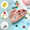 48Pcs 8 Colors Electroplate Glass Links Connectors EGLA-FS0001-48-2