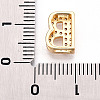 Brass Micro Pave Cubic Zirconia Charms KK-N254-217G-B-3