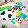 30Pcs 3 Style Rectangle Plastic Football Printed Gift Storage Bags with Hole Handles ABAG-TA0001-82-4