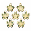 Rack Plating Alloy Epoxy Resin Pendants PALLOY-T083-02B-1