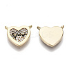 Brass Micro Pave Clear Cubic Zirconia Charms LS-KK-S356-073-NF-2