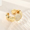 Brass Micro Pave Clear Cubic Zirconia Open Cuff Rings for Women LS-RJEW-M026-01G-01-4