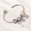 Alloy European Beads Charm Bracelets BJEW-F495-05P-4