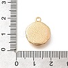 Brass Pave Natural White Shell Pendants KK-B127-10G-3