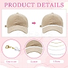 5Pcs Brass Paperclip Chains and Imitated Pearl Acrylic Beads Baseball Cap Chain HJEW-YW00097-3