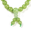 Buddhist Natural Topaz Jade Round Beaded Stretch Bracelets BJEW-R041-8mm-04-01-2