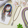 50Pcs 10 Colors Waxed Imitation Leather Cord Necklace Makings AJEW-SP0001-03-4